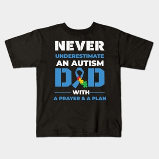 Autism Dad Autism Awareness Gift for Birthday, Mother's Day, Thanksgiving, Christmas Kids T-Shirt